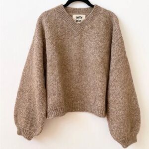 Happy French Gang - Hand-loomed Camel Félix Sweater, Undyed Alpaca